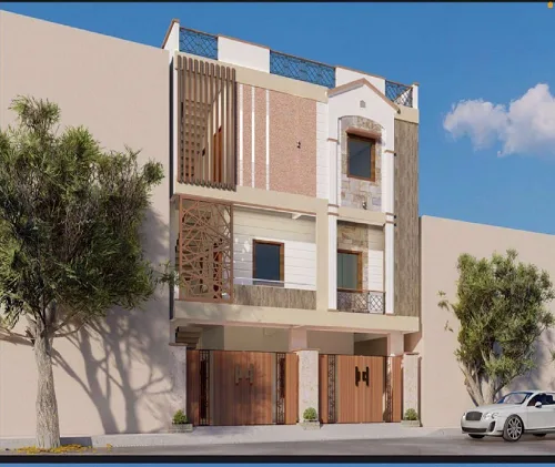 Beautifully constructed home with intricate detailing, built by a reliable house construction company in Bangalore.